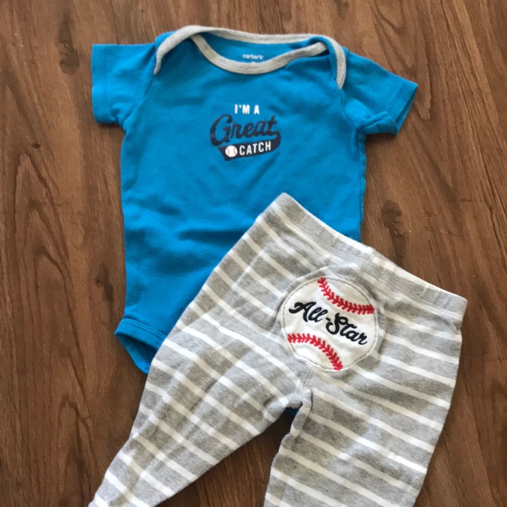 Carters Baseball Onesie and Pants